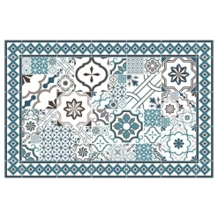 Atmosphera Tapis Rectangulaire*Tapis vinyle mosaïque Bleuégéen