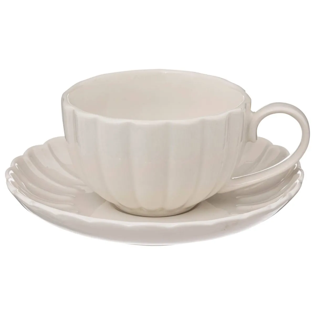 Atmosphera Tasses, Mugs*Tasse avec soucoupe "Romy" CAMEL