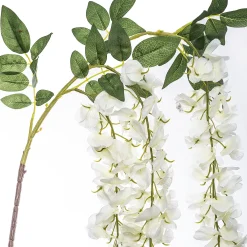 Atmosphera Fleurs Artificielles*Tige de glycine artificielle Blanc