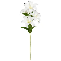 Atmosphera Fleurs Artificielles*Tige de 4 lys artificiels "Jago" Vert