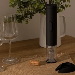 Atmosphera Accessoires Vin Et Cocktail*Tire-bouchon électrique et coupe capsule "Electrique" Marron