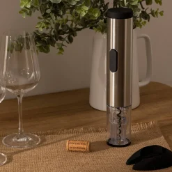 Atmosphera Accessoires Vin Et Cocktail*Tire-bouchon électrique et coupe capsule "Electrique" Noir