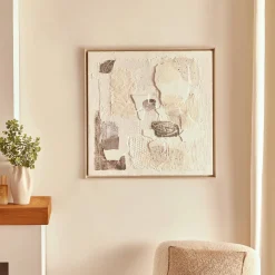 Atmosphera Toiles, Tableaux*Toile 3D "Azariah" Blanc
