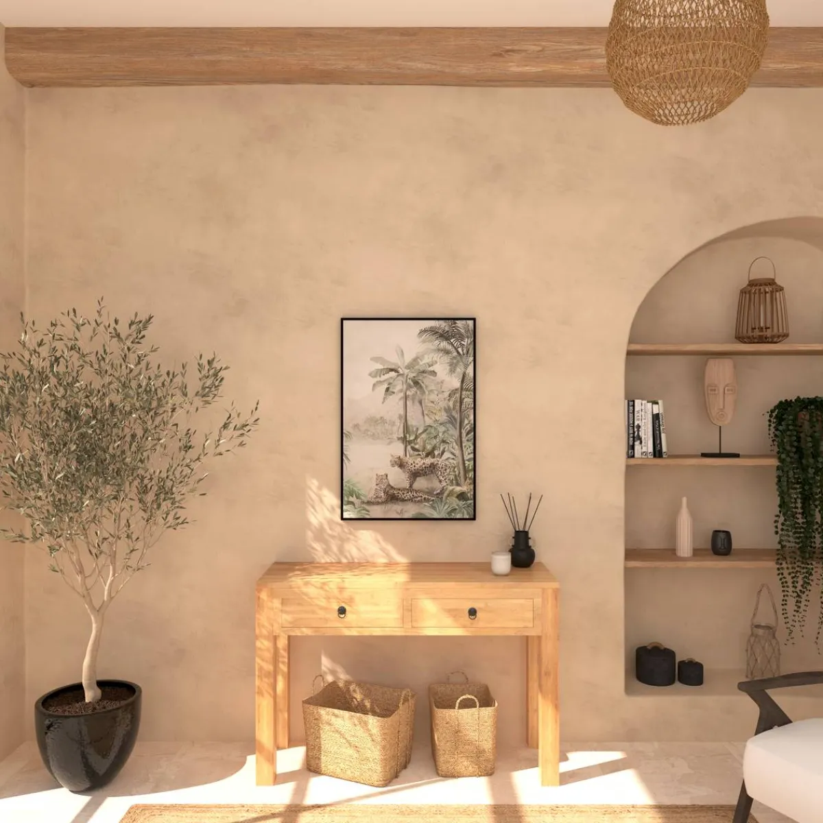Atmosphera Toiles, Tableaux*Toile encadrée "Alyssa" Beige
