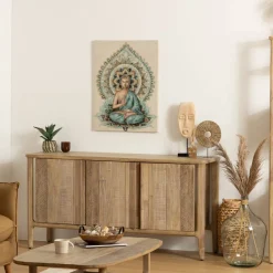 Atmosphera Toiles, Tableaux*Toile encadrée "Bouddha" Boisnaturel