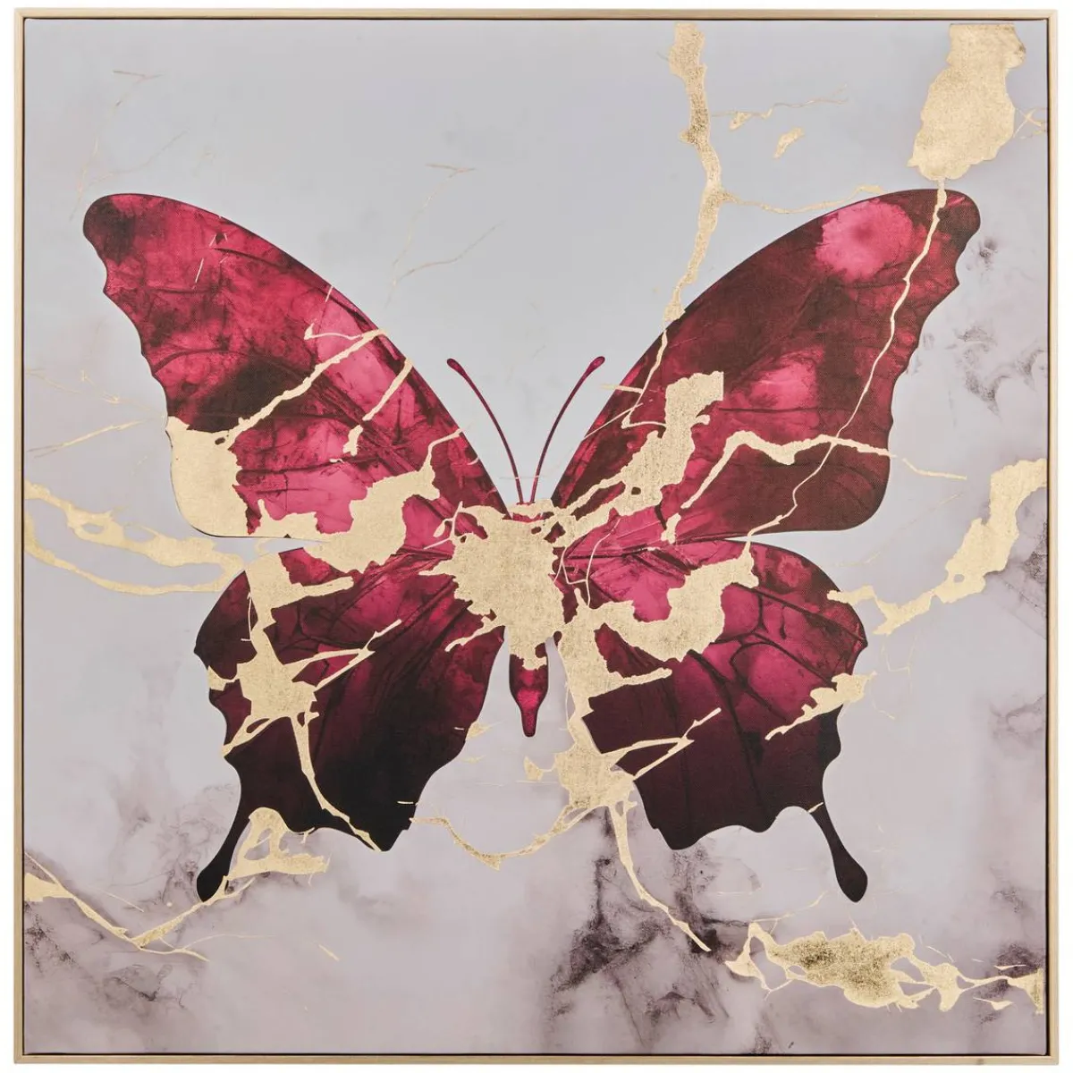Atmosphera Toiles, Tableaux*Toile imprimée encadrée "Hilo" rose