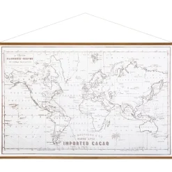 Atmosphera Toiles, Tableaux*Toile "Mapmonde" Vert