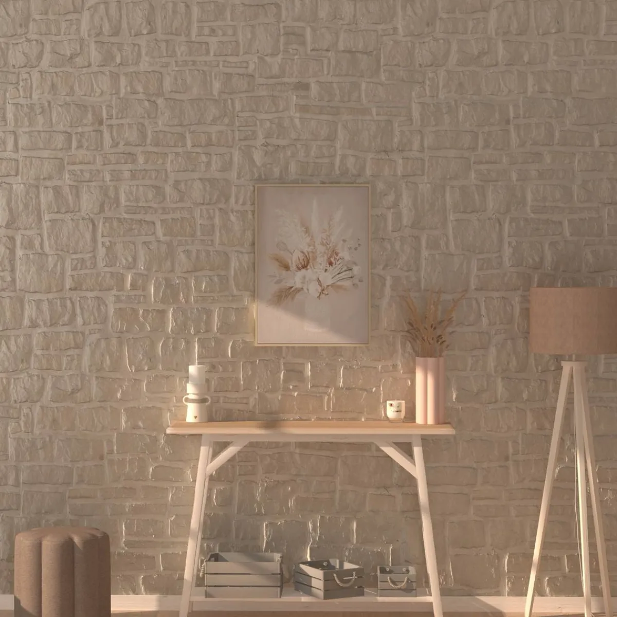 Atmosphera Toiles, Tableaux*Toile "Tida" Gris