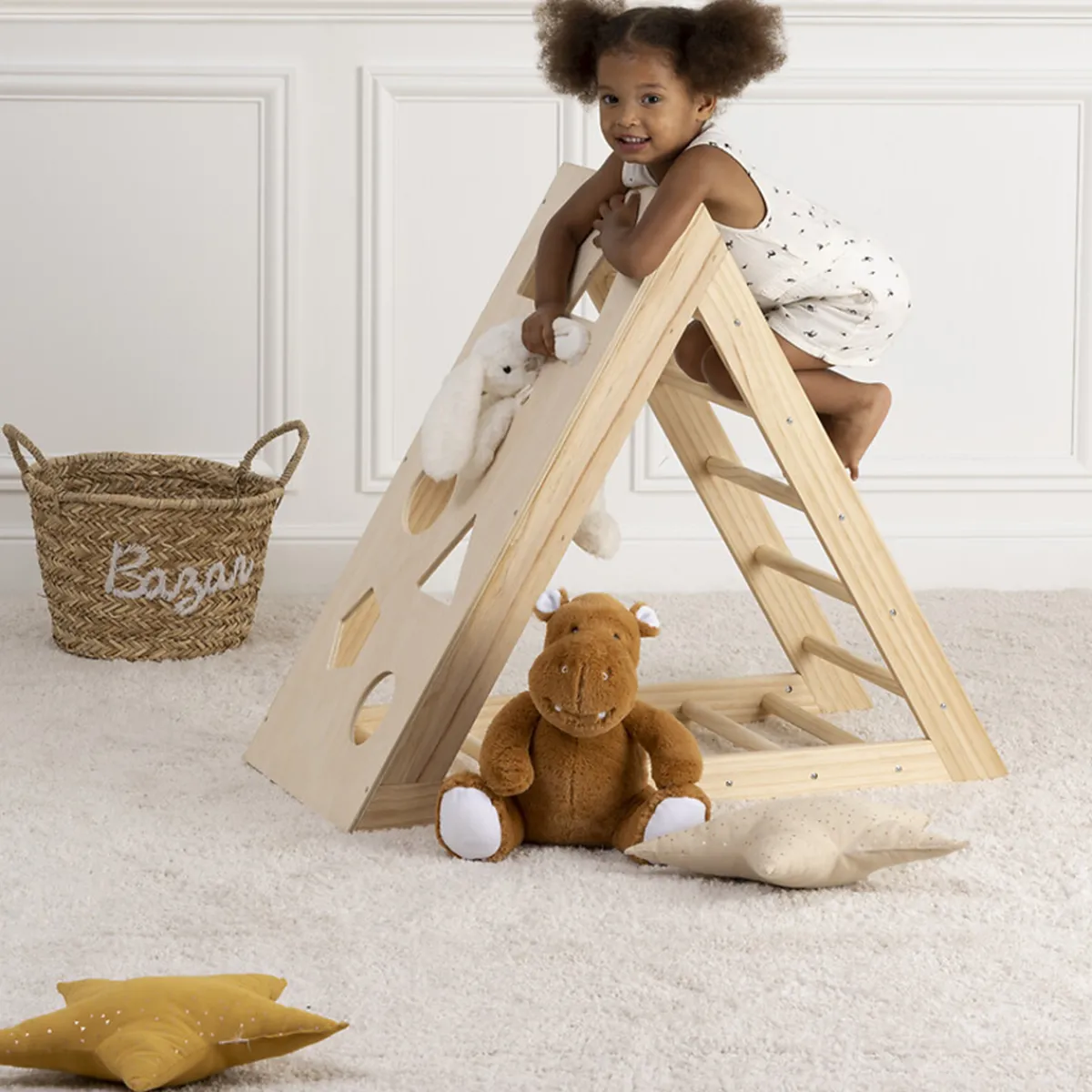 Atmosphera Peluches, Jouets|Sélection Montessori*Triangle d'escalade enfant Bleu
