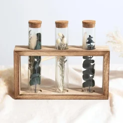 Atmosphera Fleurs Séchées*3 tubes fleurs séchées "House" Gris