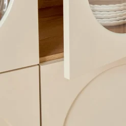 Atmosphera Bibliothèques*Vaisselier 4 portes 4 étagères "Fleur de rose" Beige