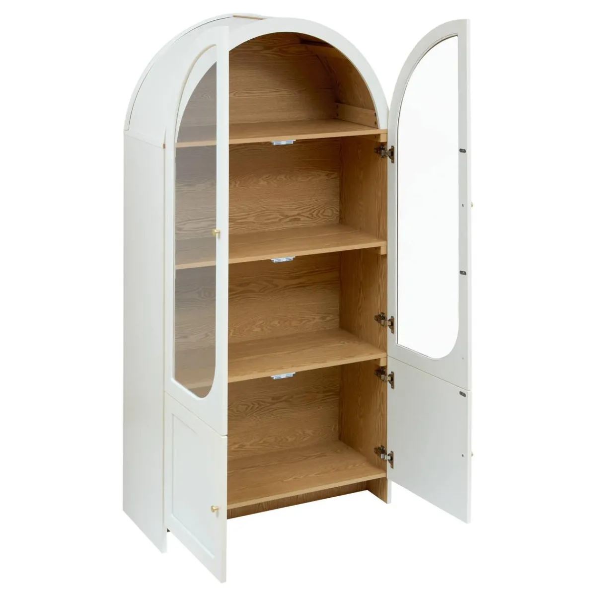 Atmosphera Bibliothèques*Vaisselier 4 portes 4 étagères "Fleur de rose" Beige