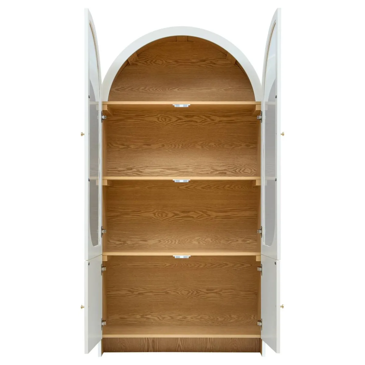 Atmosphera Bibliothèques*Vaisselier 4 portes 4 étagères "Fleur de rose" Beige