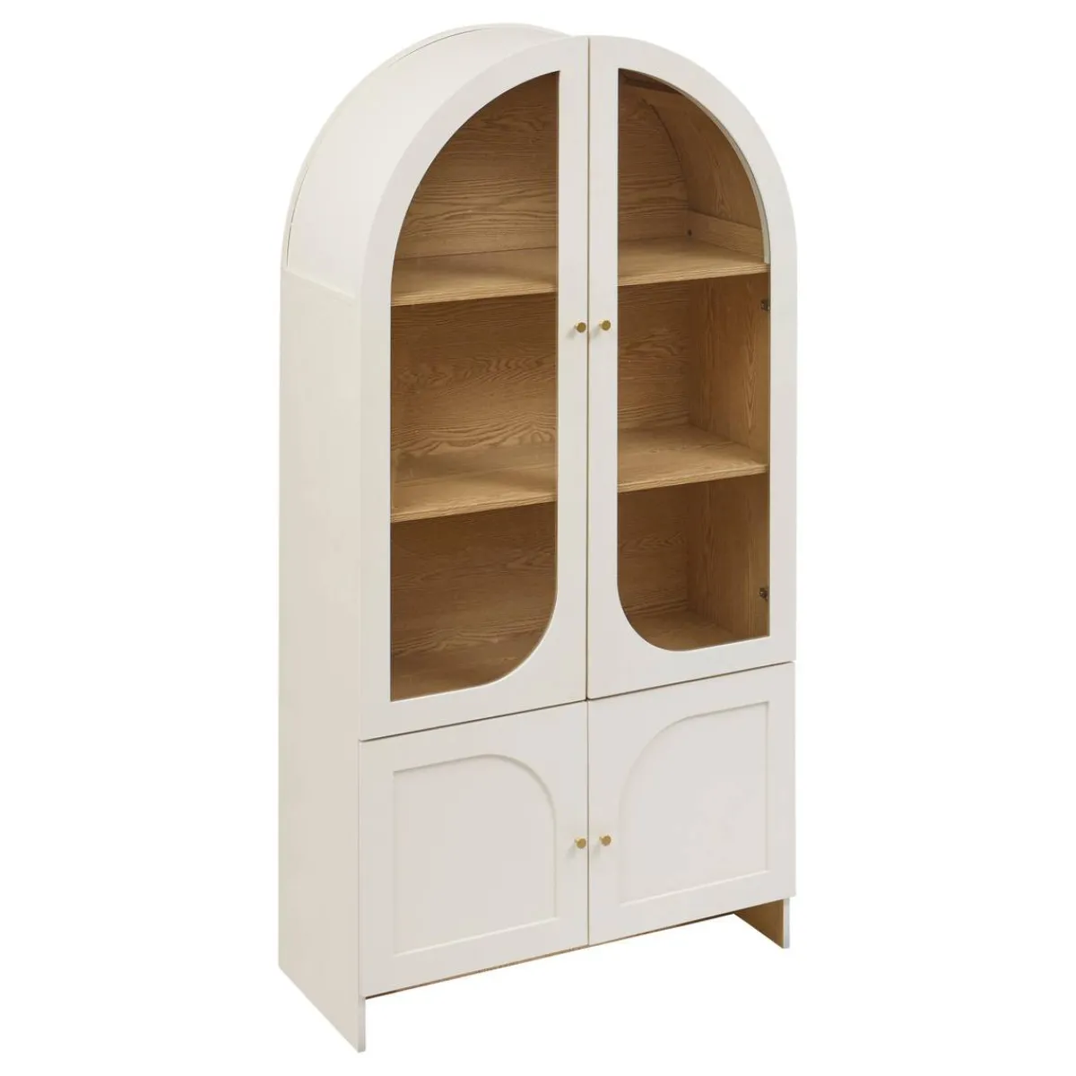 Atmosphera Bibliothèques*Vaisselier 4 portes 4 étagères "Fleur de rose" Beige