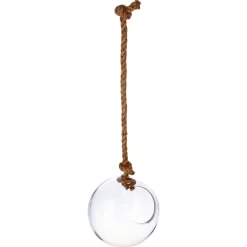 Atmosphera Vases*Vase boule, verre et corde Blanc