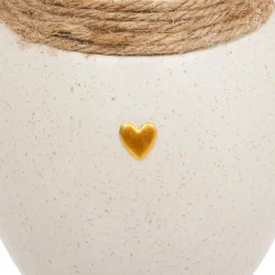 Atmosphera Vases*Vase corde "The floral" Blanc