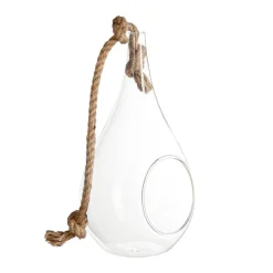 Atmosphera Vases*Vase goutte, verre et corde Argent