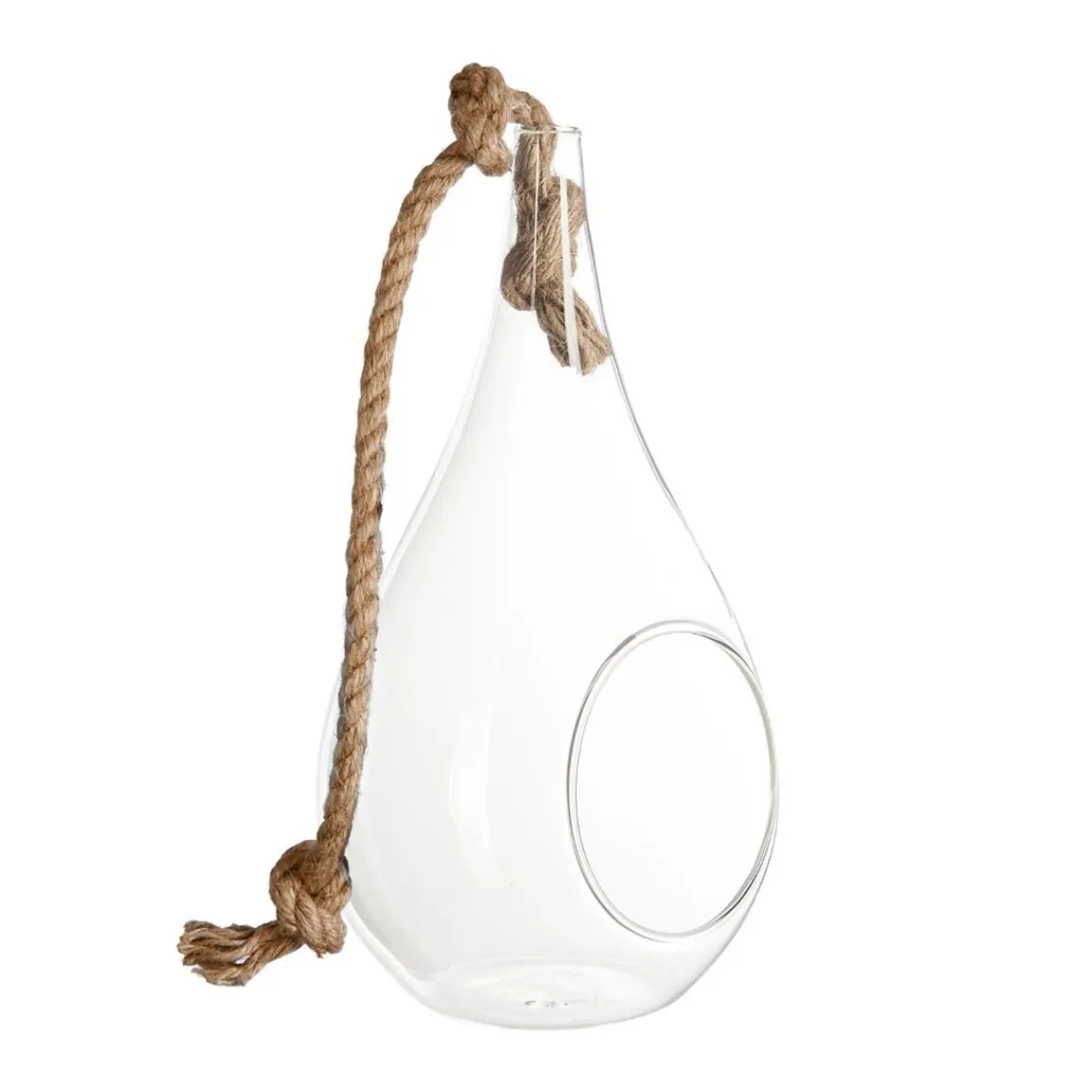 Atmosphera Vases*Vase goutte, verre et corde Argent