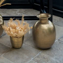 Atmosphera Vases*Vase "Oasis", métal martelé Transparent