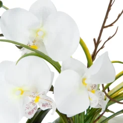 Atmosphera Fleurs Artificielles*Vase orchidées artificielles Orange