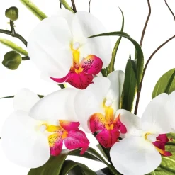 Atmosphera Fleurs Artificielles*Vase orchidées artificielles Orange