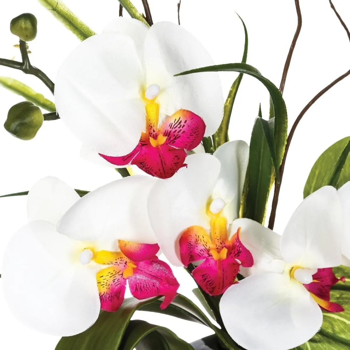Atmosphera Fleurs Artificielles*Vase orchidées artificielles Orange