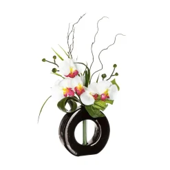 Atmosphera Fleurs Artificielles*Vase orchidées artificielles Orange