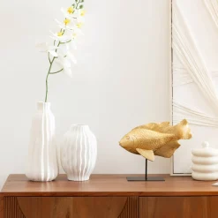 Atmosphera Vases*Vase strié "Fernan" Roseclair