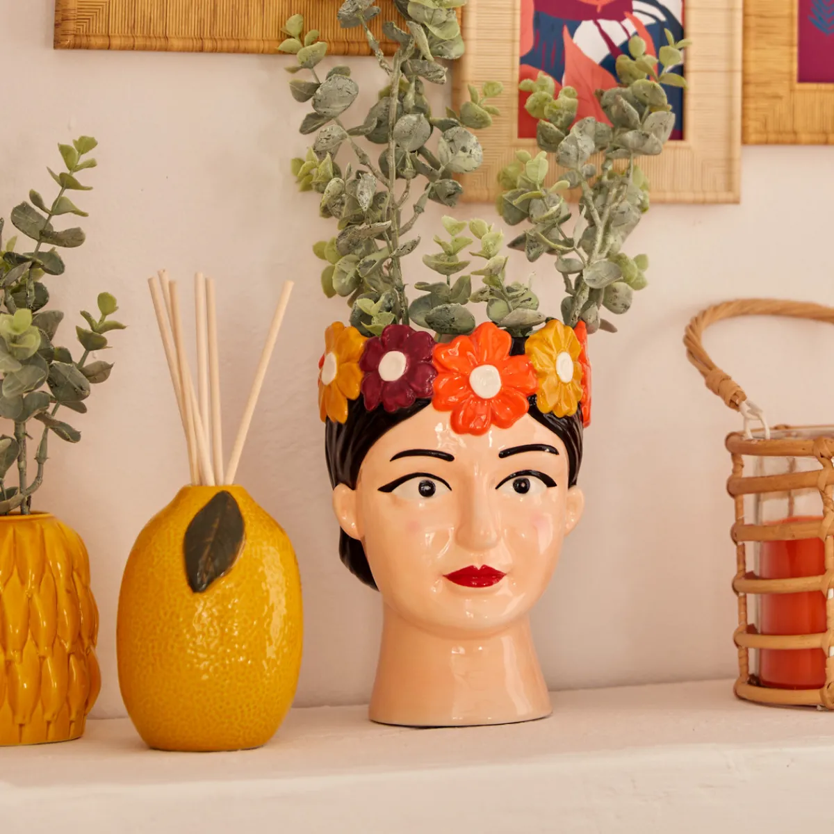 Atmosphera Vases*Vase tête de femme "Yuca" Noir