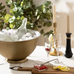 Atmosphera Accessoires Vin Et Cocktail*Vasque à champagne "Gold" Roseterracotta