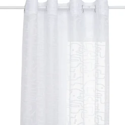 Atmosphera Voilages*Voilage Motif Fleurs "Lazi" Blanc